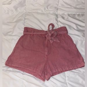 Abercrombie & Fitch tie linen shorts